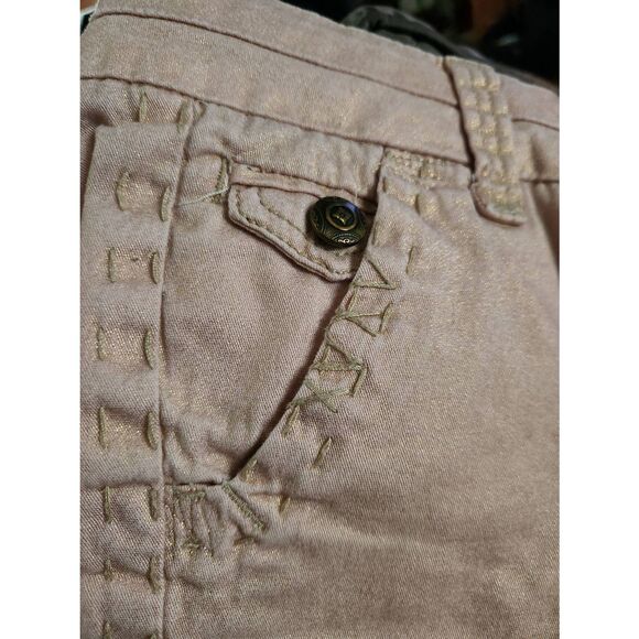 #10 BKE  pink shimmering with gold shorts  - Mollie Cuffed shorts (Size 27) - Picture 5 of 10